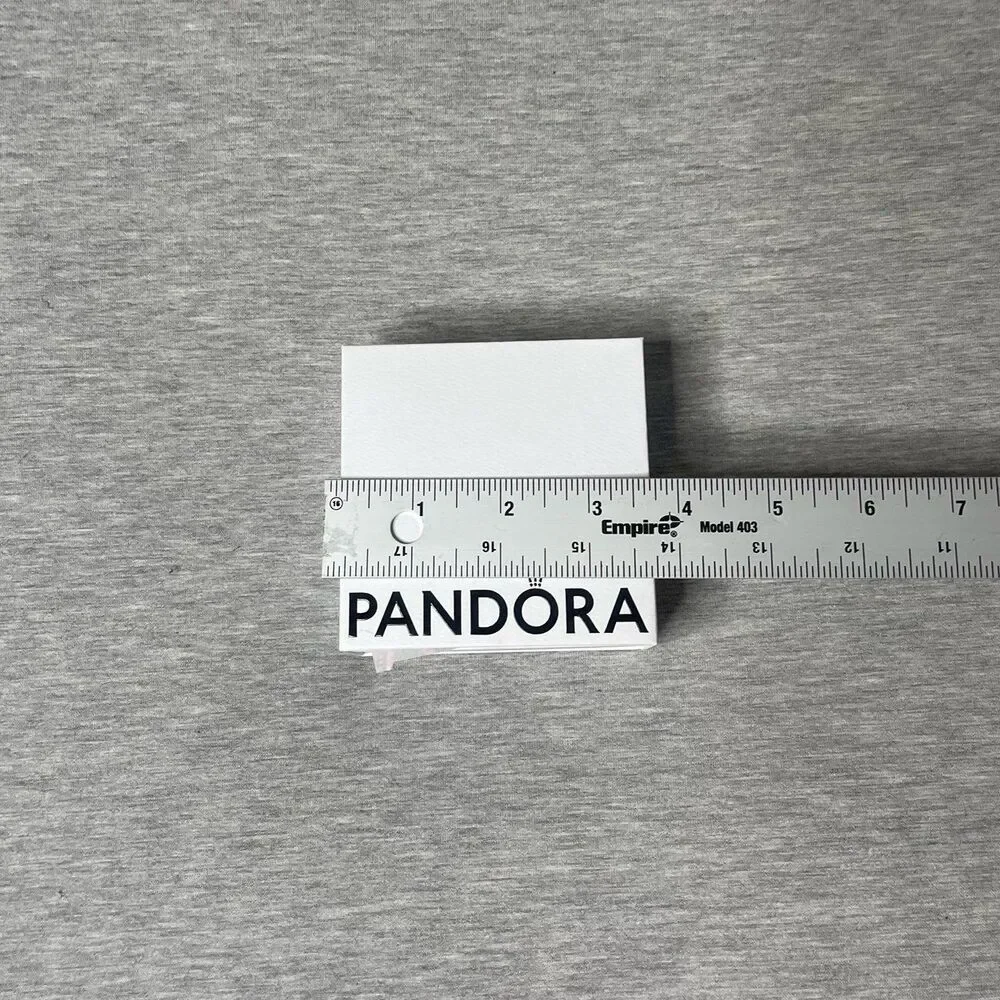 PANDORA White 3.5”x 3.5” Jewelry Necklace & Bracelet Gift Box